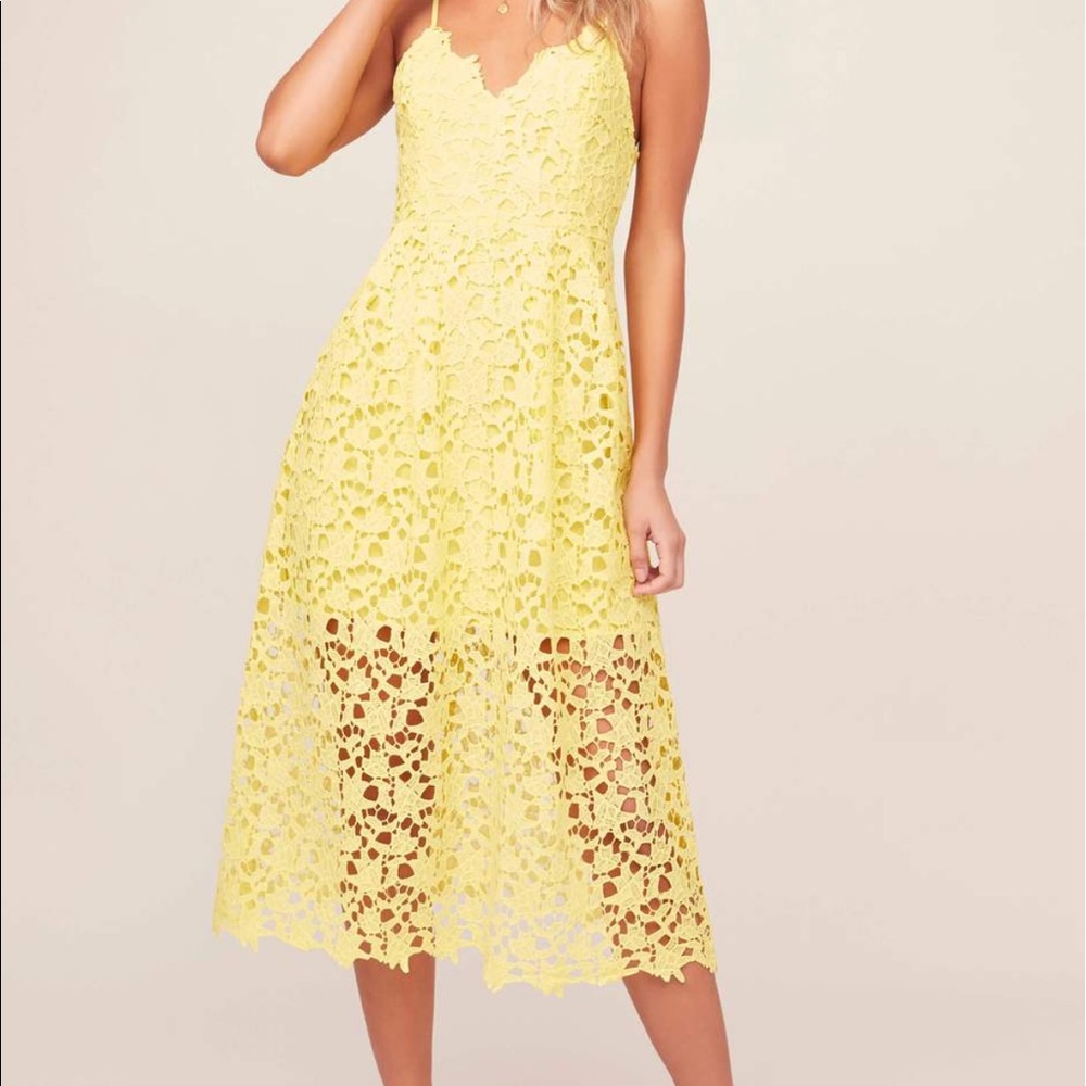 Yellow lace dress Astr